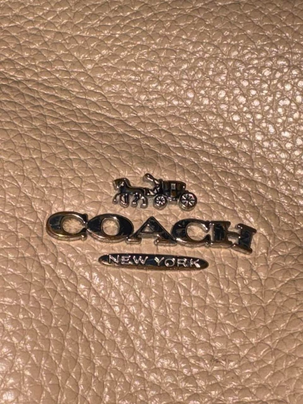 Coach Kacey Pebbled Leather Satchel Bag - Taupe - Picture 6 of 7